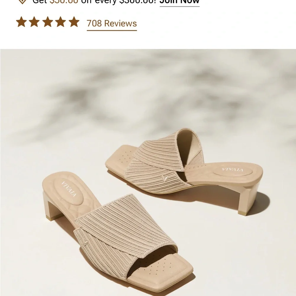 Vivaia Square-Toe Block Heel Sandals - Picture 2 of 7
